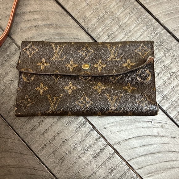 LOUIS VUITTON MONOGRAM SATCHEL and LV Monogram Sarah Long Wallet REHAB set - Picture 3 of 11